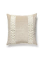 Scalamandre Saxony/Strie Velvet 22 X 22 - Pearl / Dove Decorative Pillow