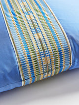 Scalamandre Amarna/Olympia Taffeta 22 X 22 - Nile Blue / Azure Decorative Pillow