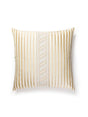 Scalamandre Paisley/Shirred Stripe 22 X 22 - Fawn Decorative Pillow