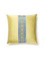 Scalamandre Amarna/Olympia Taffeta 22 X 22 - Nile Blue / Daffodil Decorative Pillow