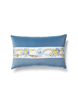 Scalamandre Reine/Linley 22 X 14 - Gold And Blue / Soldier Blue Decorative Pillow