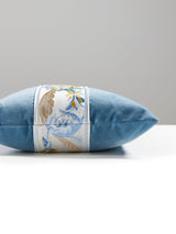 Scalamandre Reine/Linley 22 X 14 - Gold And Blue / Soldier Blue Decorative Pillow