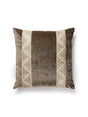 Scalamandre Milan/Supreme Velvet 22 X 22 - Antique / Walnut Decorative Pillow