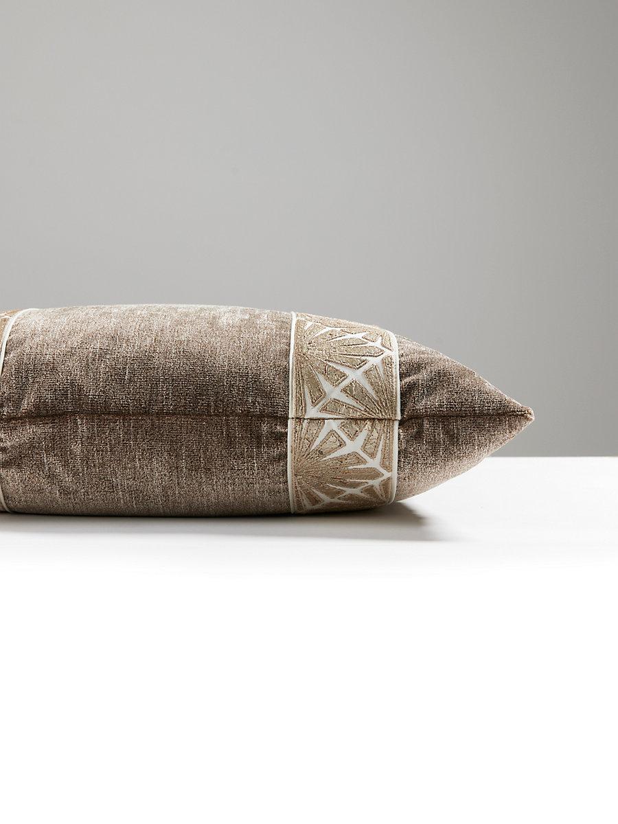 Scalamandre Milan/Supreme Velvet 22 X 22 - Antique / Walnut Decorative Pillow