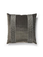 Scalamandre Saxony/Strie Velvet 22 X 22 - Sterling / Titanium Decorative Pillow