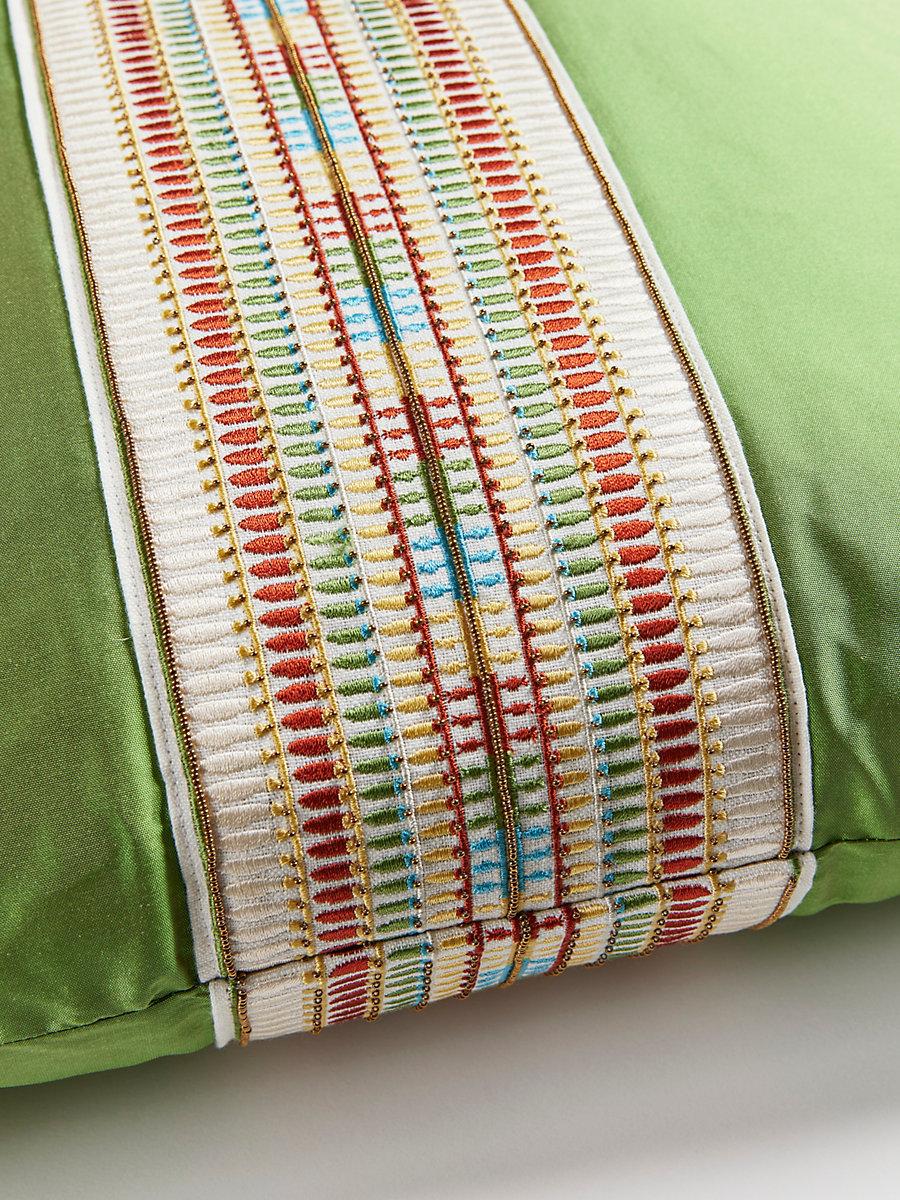 Scalamandre Amarna/Olympia Taffeta 22 X 22 - Multi / Vine Decorative Pillow