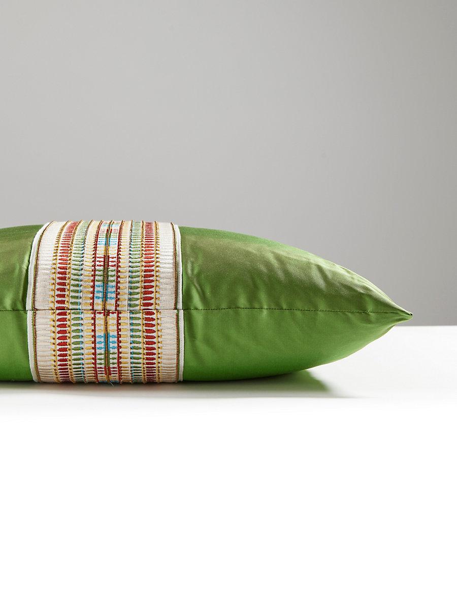 Scalamandre Amarna/Olympia Taffeta 22 X 22 - Multi / Vine Decorative Pillow