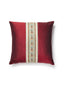 Scalamandre Amarna/Olympia Taffeta 22 X 22 - Multi / Deep Red Decorative Pillow