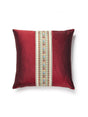 Scalamandre Amarna/Olympia Taffeta 22 X 22 - Multi / Deep Red Decorative Pillow