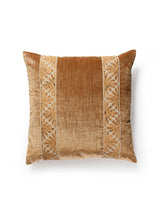 Scalamandre Milan/Supreme Velvet 22 X 22 - Cork / Amphora Decorative Pillow