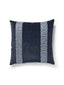 Scalamandre Saxony/Strie Velvet 22 X 22 - Midnight / Ink Decorative Pillow