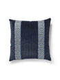 Scalamandre Saxony/Strie Velvet 22 X 22 - Midnight / Ink Decorative Pillow