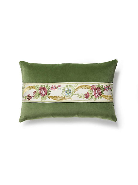 Scalamandre Reine/Linley 22 X 14 - Multi Bloom / Seamist Decorative Pillow