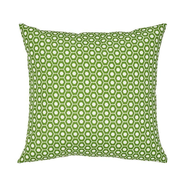 Schumacher Green 16" x 16" Queen B I/O Pillow
