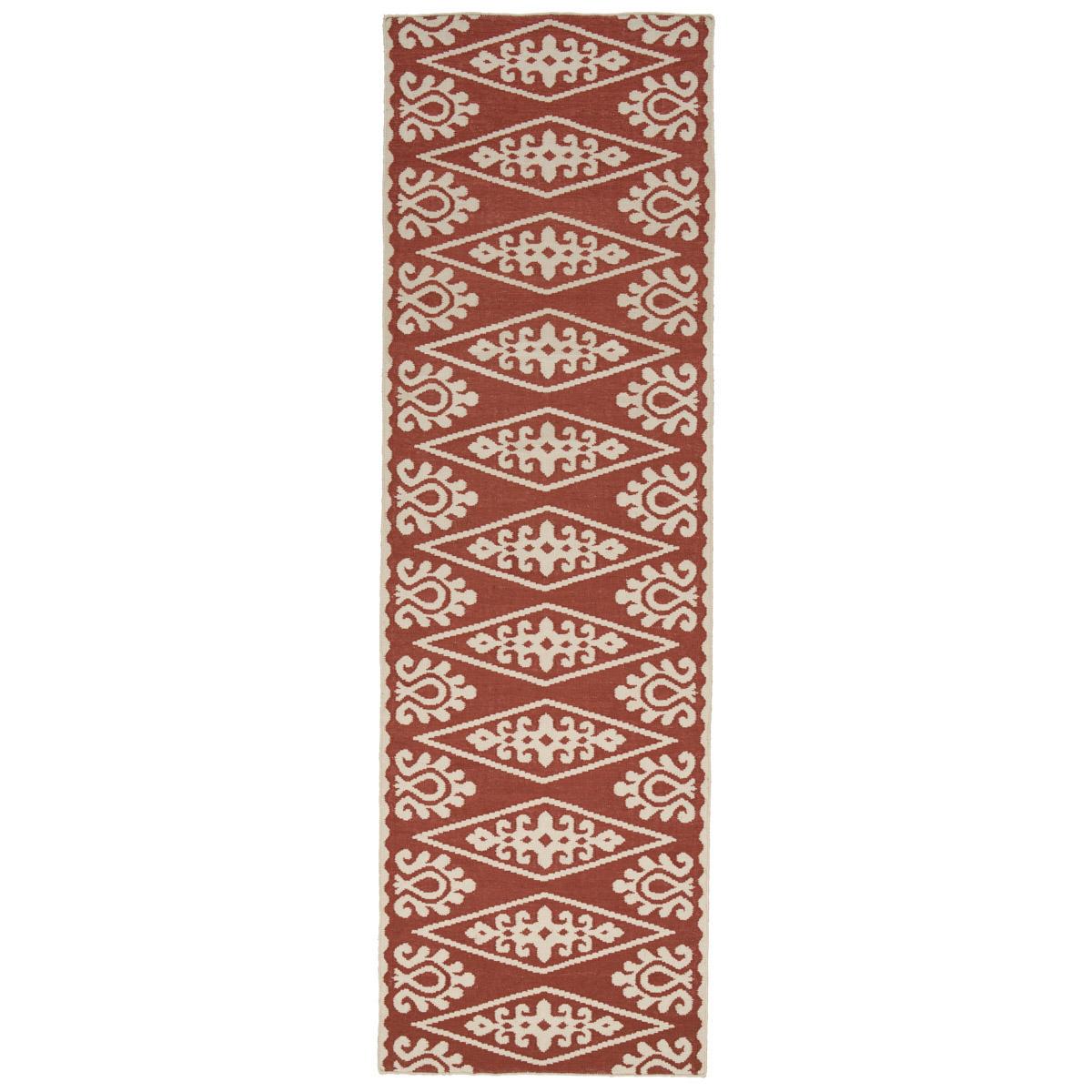 Schumacher Rust 3' x 10' Seema Indoor/Outdoor Rug