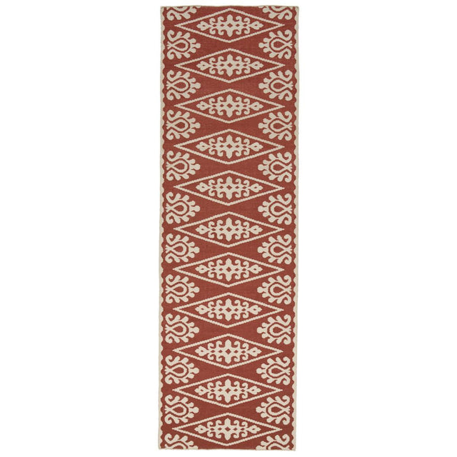 Schumacher Rust 3' x 10' Seema Indoor/Outdoor Rug