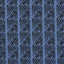 Schumacher Venetian Zig Zag Block Print Black On Blue Fabric