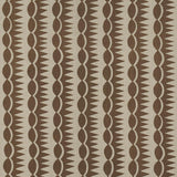 Schumacher Dagger Stripe Brown On Natural Fabric