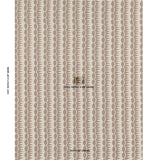 Schumacher Dagger Stripe Brown On Natural Fabric