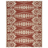 Schumacher Rust 9' x 12' Seema Indoor/Outdoor Rug