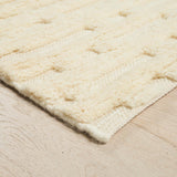Schumacher Ivory 9' x 6' Abstract Ikat Rug