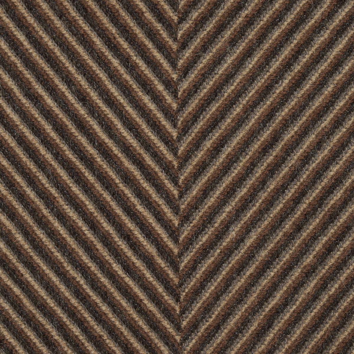 Schumacher Milo Wool Herringbone Espresso Fabric