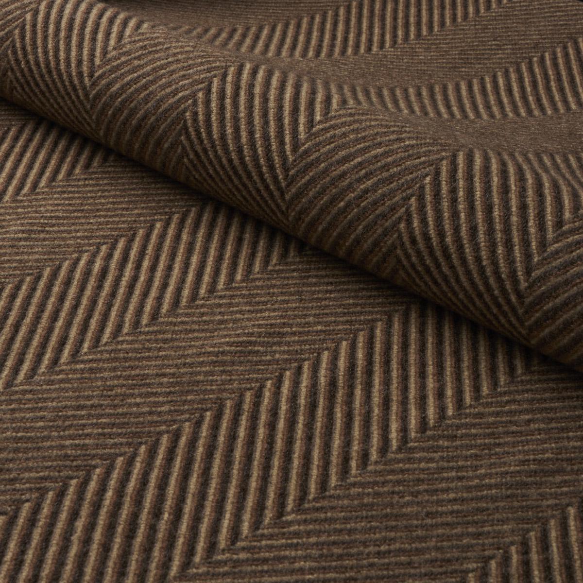 Schumacher Milo Wool Herringbone Espresso Fabric