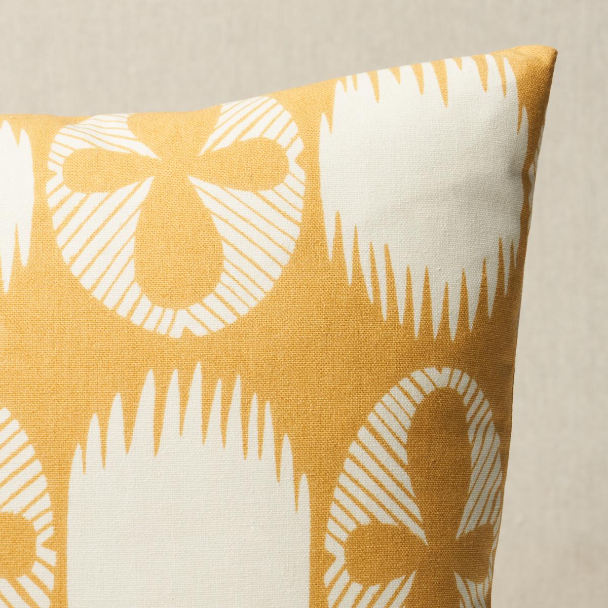 Schumacher Ochre 18" x 12" Lunaria Pillow