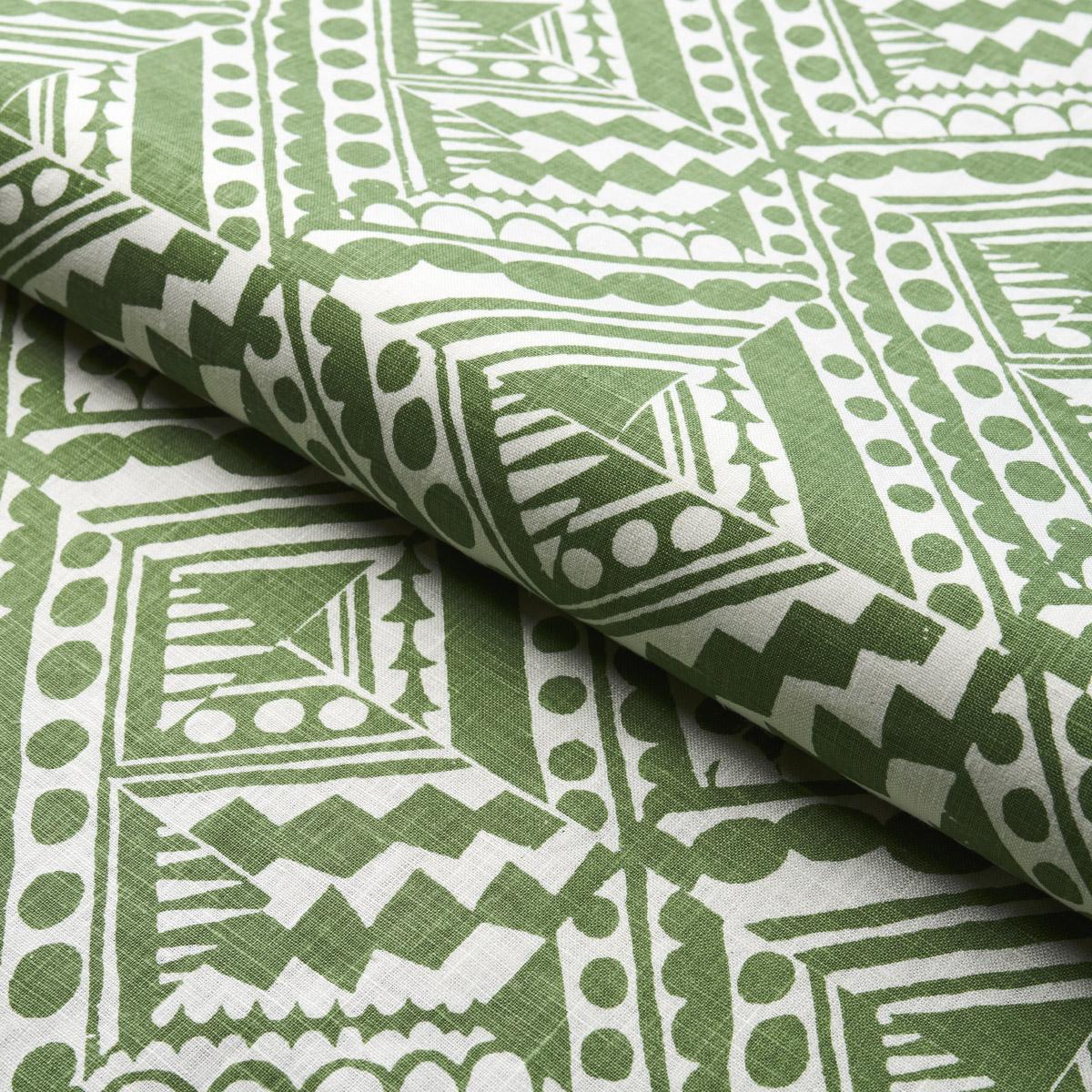Schumacher Topsy Turvy Green Fabric