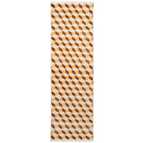 Schumacher Pompeii Hand-Knotted Yellow & Red 8' x 2.5' Rug