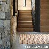 Schumacher Pompeii Hand-Knotted Yellow & Red 8' x 2.5' Rug