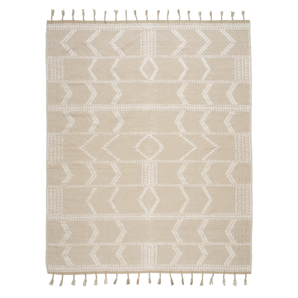 Schumacher Sand 7' x 5' Malta French Knot Rug