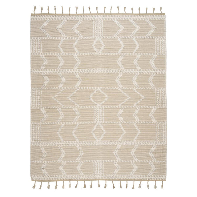 Schumacher Sand 7' x 5' Malta French Knot Rug