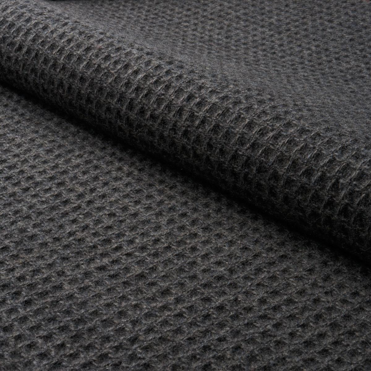 Schumacher Walden Wool Texture Charcoal Fabric