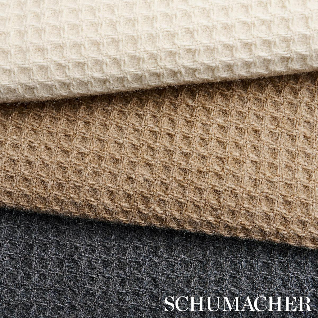Schumacher Walden Wool Texture Charcoal Fabric