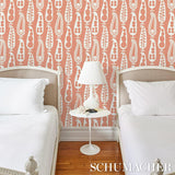 Schumacher Paisley Peas Terracotta Wallpaper