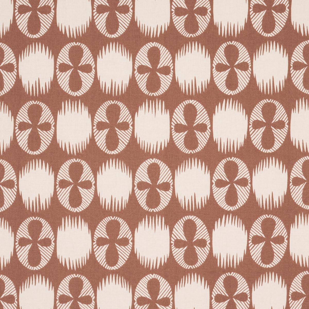 Schumacher Lunaria Blush On Terracotta Fabric