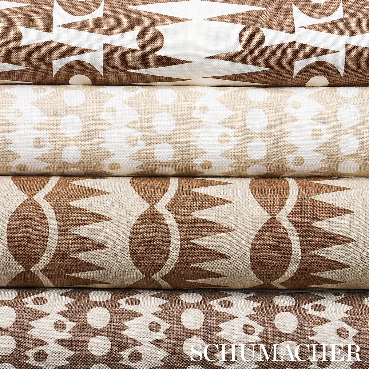 Schumacher Trickledown Natural Fabric