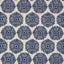 Schumacher Gilded Star Block Print Navy On Natural Fabric