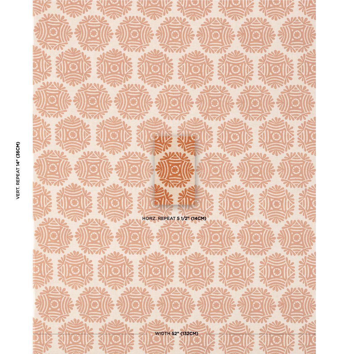 Schumacher Gilded Star Block Print Cinnamon Fabric