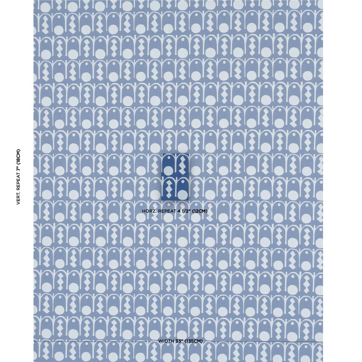 Schumacher Downtown Blues Fabric