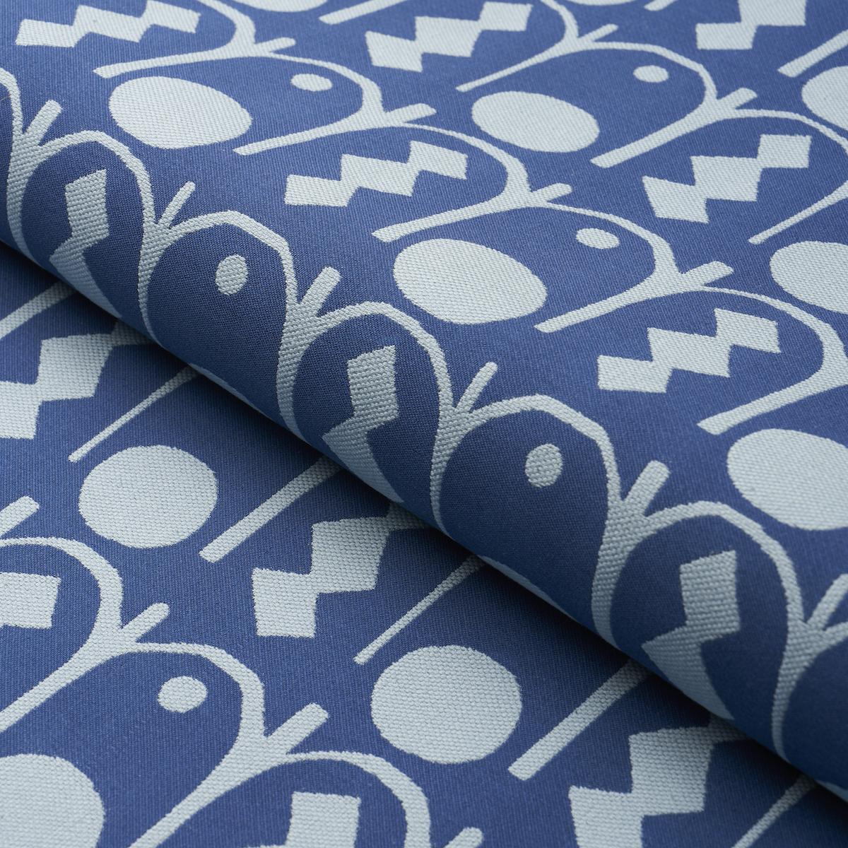 Schumacher Downtown Blues Fabric