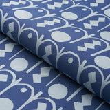 Schumacher Downtown Blues Fabric