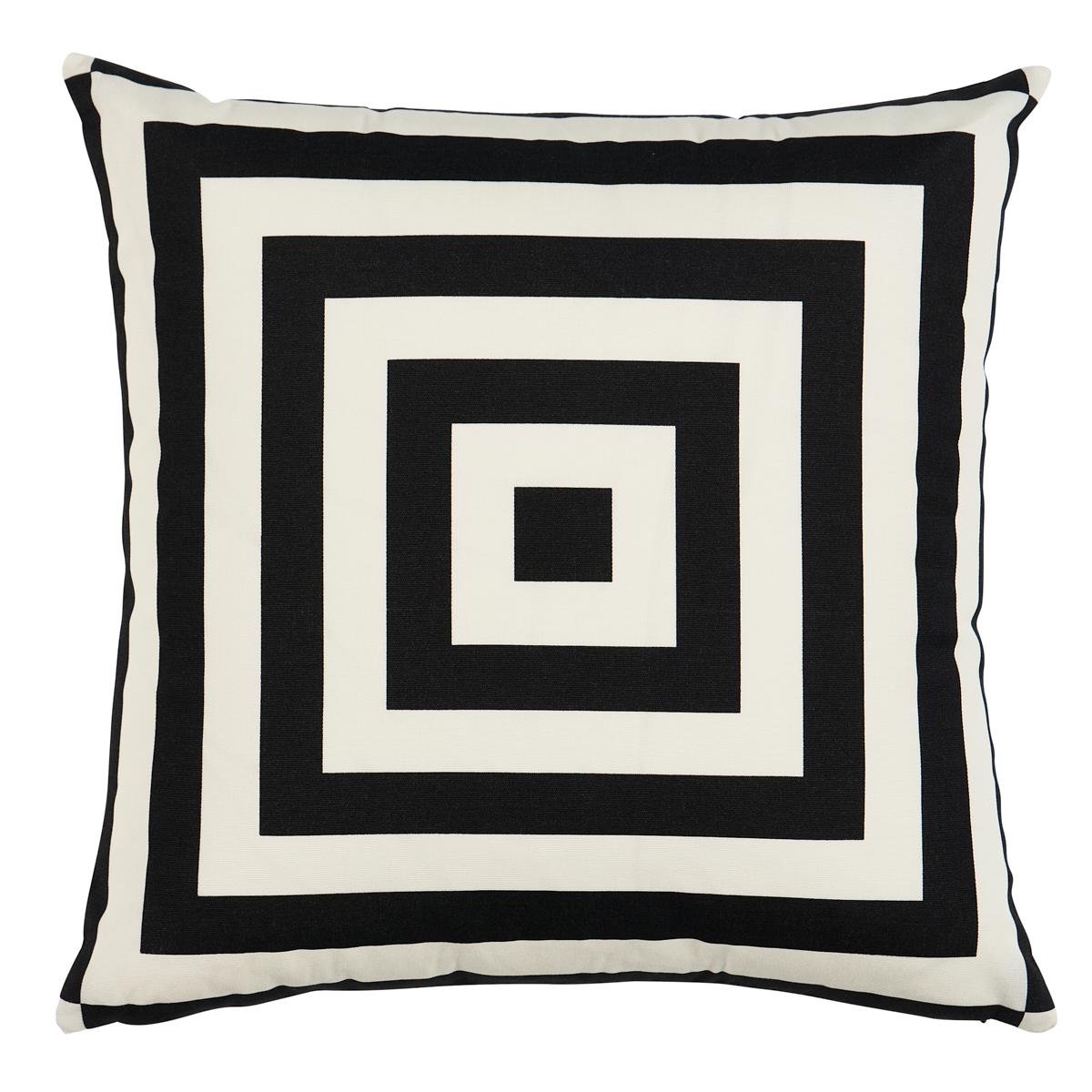 Schumacher Black 20" x 20" Roxbury I/O Pillow