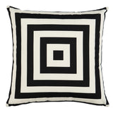 Schumacher Black 20" x 20" Roxbury I/O Pillow