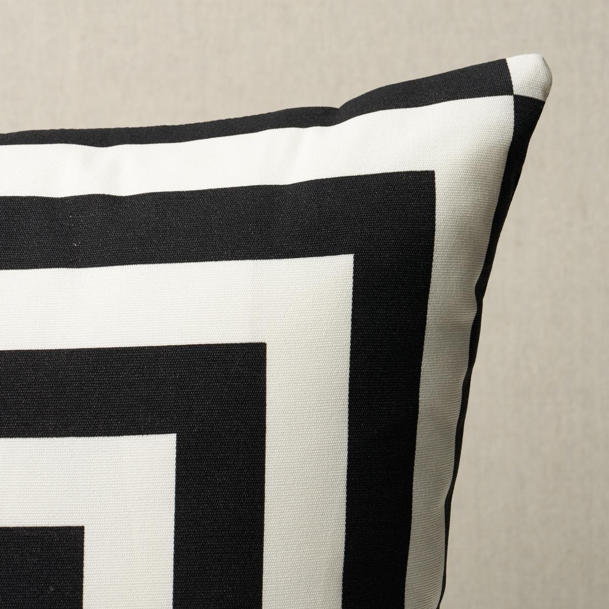 Schumacher Black 20" x 20" Roxbury I/O Pillow