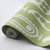Schumacher Paisley Peas Green Wallpaper