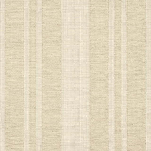 Schumacher Simon Wool Linen Stripe Natural Fabric