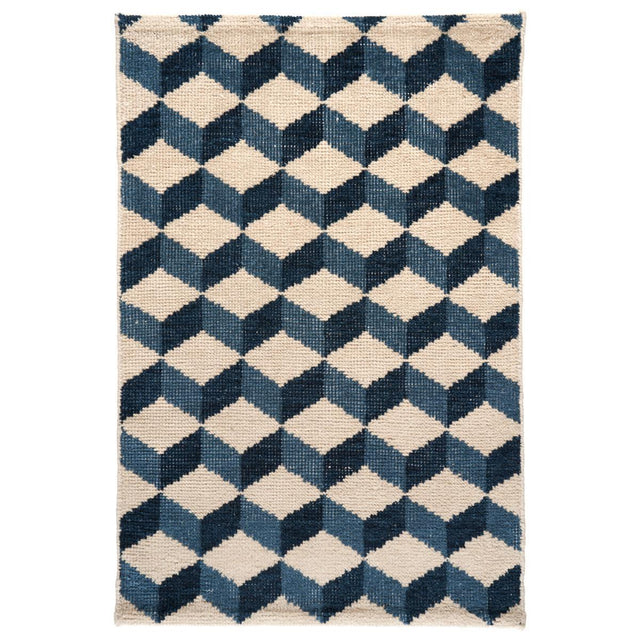 Schumacher Blues 2' x 3' Pompeii Hand-Knotted Rug