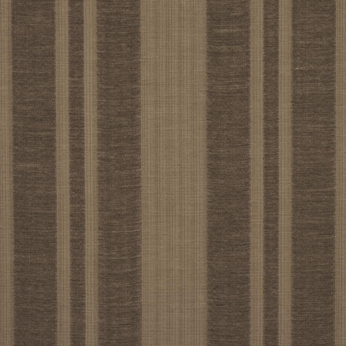 Schumacher Simon Wool Linen Stripe Brown Fabric